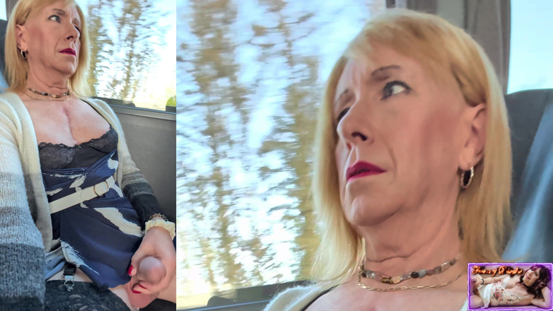 Fiona of Delights: Trans Woman on a Bus Pulls Her Cock Out