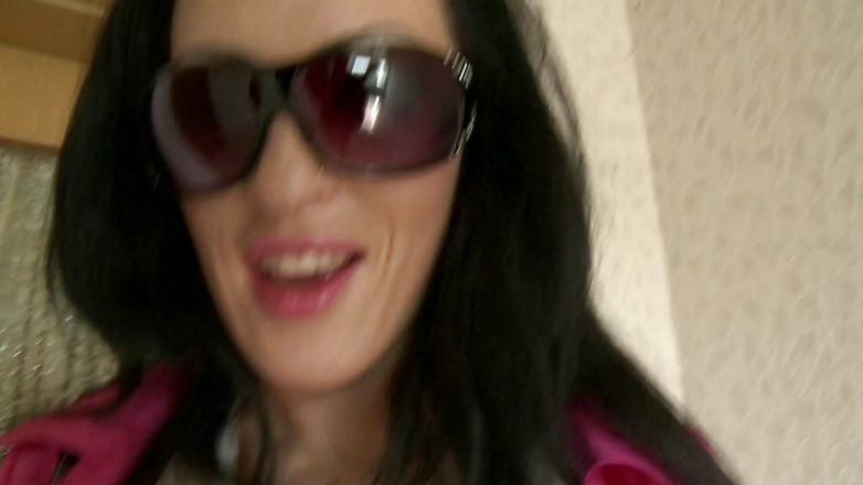 MMV Deutschland Porno: Horny brunette chick starts to suck his cock in POV...