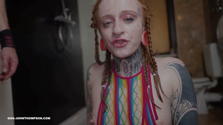 Fuck Cumshot Party: Ggg John Thompson - Rainbow Slut Destroyed in Bathroom Gangbang