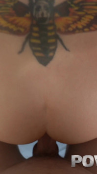 Busty tattooed Ophelia Rain POV big cock sex