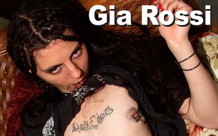 Picticon bondage and fetish: Gia Rossi Handcuffs Vibrator Clamps Masturbate