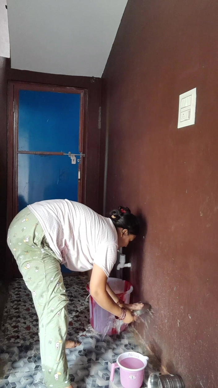 Puja555: Puja Bhabhi Morning Blogs Łazienka Scena Sprzątanie Domu