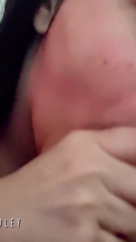 Sneaky Blowjob in the Studio - Deepthroat, Saliva and Big Tits in a See-through Dress - Selena Vega