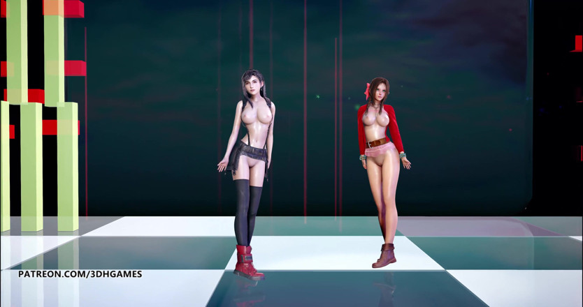 3D-Hentai Games: ベリーグッド - メロウメロウ、ティファロックハートエアリス、裸のダンスファイナルファンタジー7リメイクff7