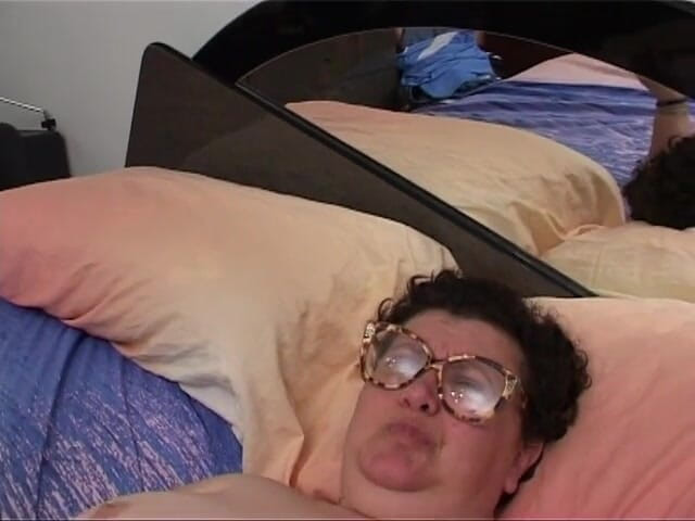Just Great Ass: Old fat woman has solo sex in her bed with...