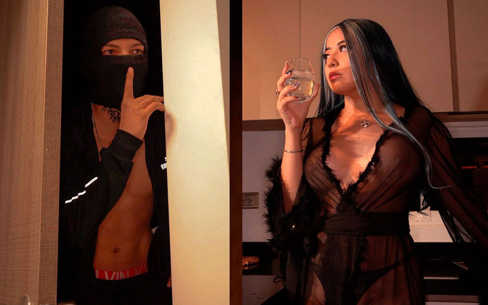 celestealba: Грудасту домогосподарку трахає іграшка в масці, яка вривається в її будинок - використовуйте мою іграшку для гри