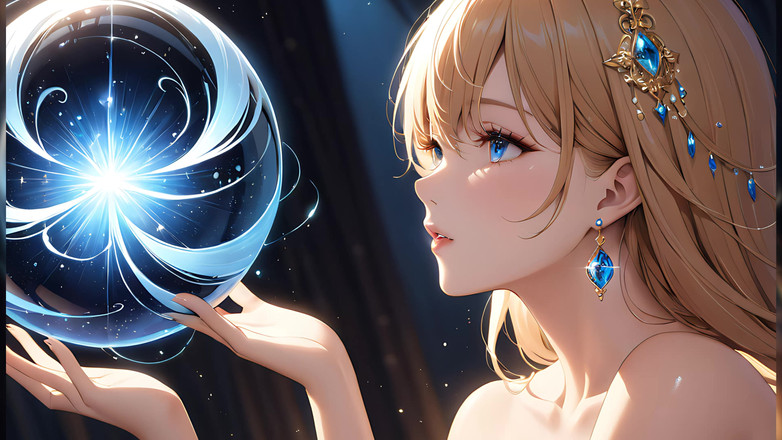 LustRender: Whispers de magie - Ai Girl și un Glowing Orb