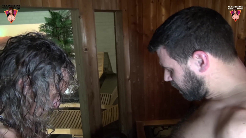 Flemish Filth: Javier get a blowjob in the sauna