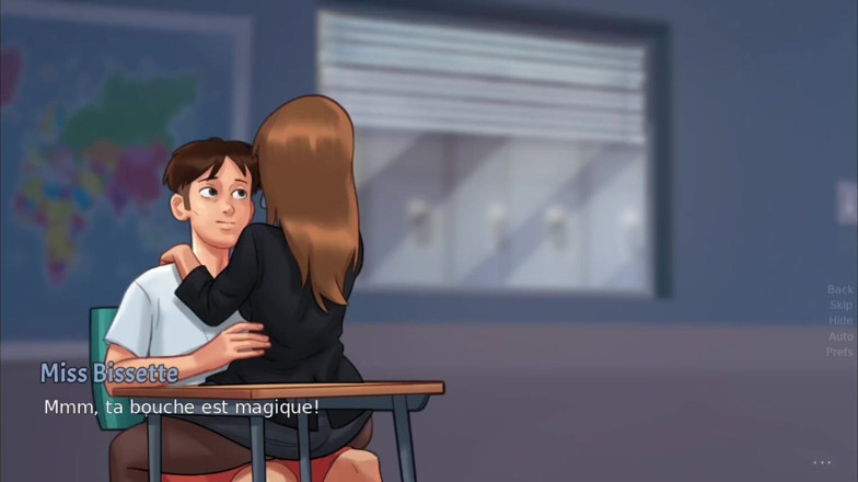 Xr Gamer: Miss Bissette Teaches Anon French Kiss - Summer Time Saga Gameplay