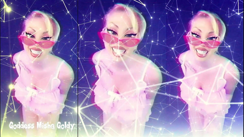 Goddess Misha Goldy: 把你的阴蒂拿出来撸管，而我则在羞辱和训练你愚蠢的同性恋