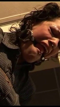 Steffi Dangling on Rope Tightly Ballgagged