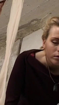 Blonde Babe's Wild Laundry Room Handjob and Orgasm