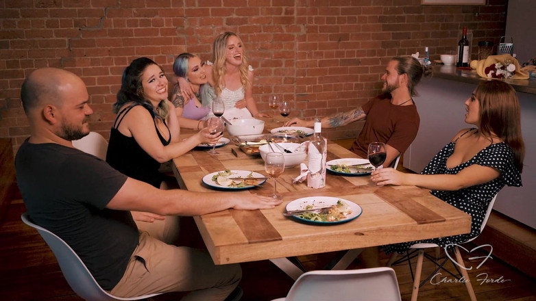 CharlieForde: Jantar com Charlie Forde, Nova Hawthorne, Woody Alyx, Violet Devine,...