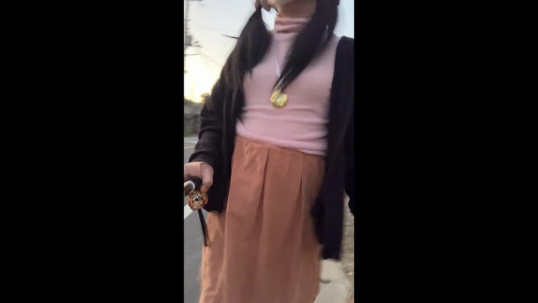 megu2002: Bağımsız eğitim no22 alacakaranlıkta yol boyunca teşhir yürüyüşü