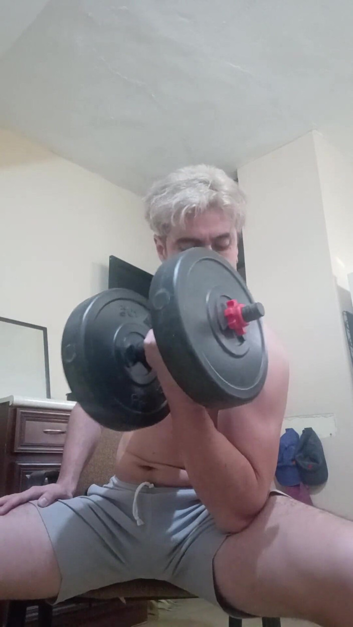 Tabasco Jake: Handsome Stud Flexing and Working Out Naked
