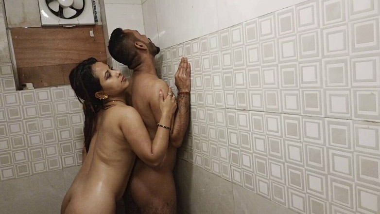 suchismitasarkar: Sexy Couple Tina and Rahul Suck Fuck Hard in Bathroom...