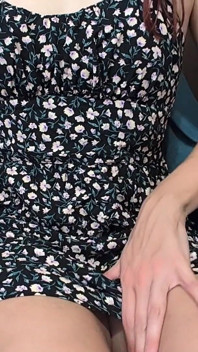 Office Girl Masturbating at Work Wets Dress