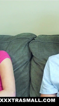 Petite curious teen bounces on a big dick