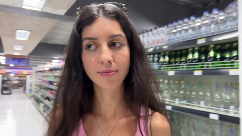 Dis Diger: Cumwalk in Public Supermarket - Facial Fetish Outdoor Blowjob