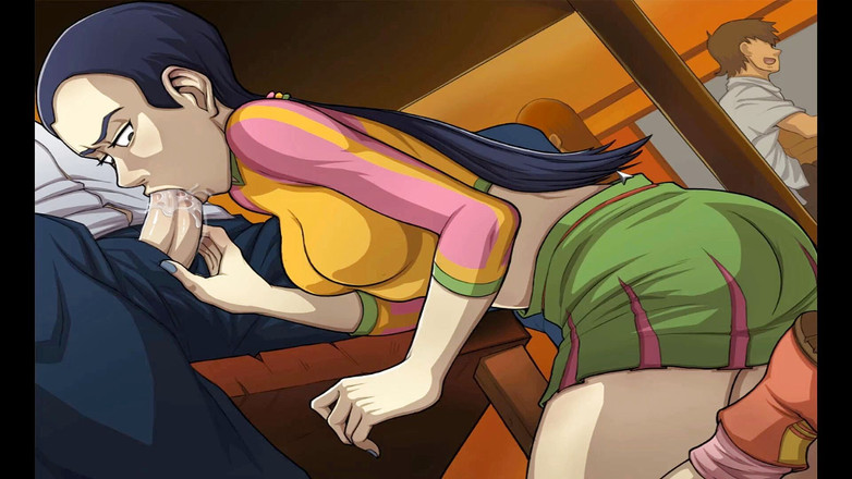 Hentai World: Łowca czarownic ssie pod stołem w restauracji