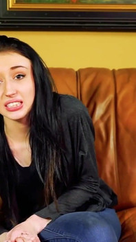 Olyssia Tiny Coed Eager Rimjob Messy BJ Thirsty Cum Swallowing!