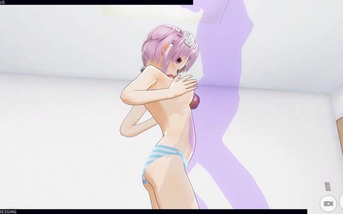 H3DC: 3D Hentai Neptunia Caresses a Dick with Her Breasts and...