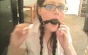 Selfgags classic: Snooping college girl gagged with stepsister’s kinky toys! (Episode 1 of 2)