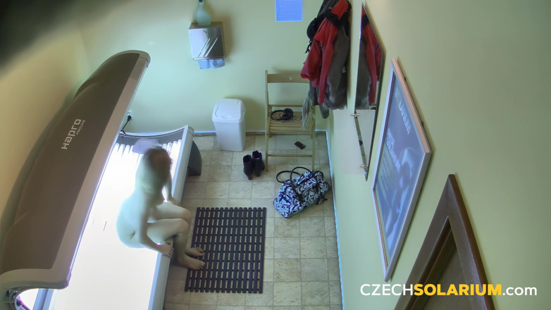 Czech Solarium: Czech Solarium 2: Blonde Strips Down and Shows off Her Tight...