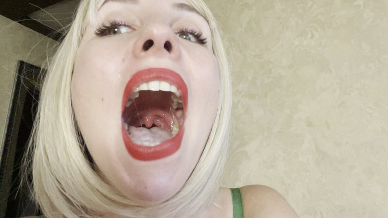 Hottie goddess: Permainan ludah basah &amp; kucai, fetish tekak &amp; ibadah air liur