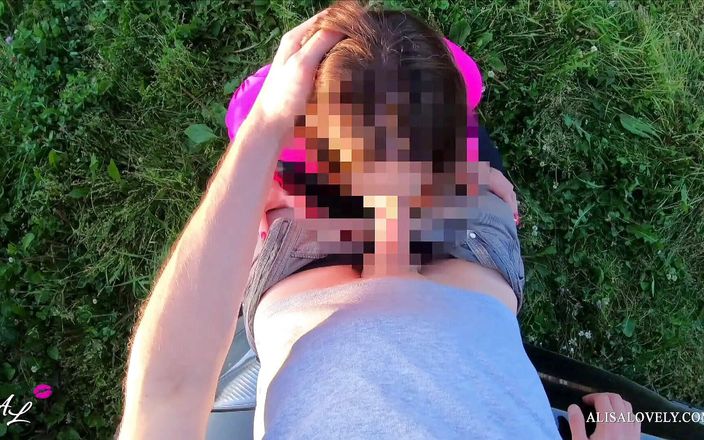 Alisa Lovely: Teen amateur nice butt fuck doggystyle at outdoor sunset