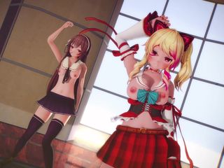 Mmd anime girls: Mmd R-18 Anime Girls Sexy Dancing (clip 5)