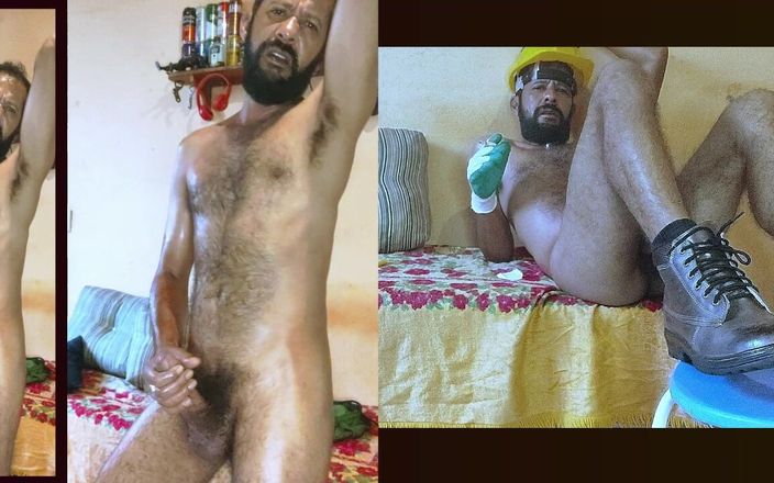 Hairy stink male: Boots - Wet Hairy Body - Two Vid in One