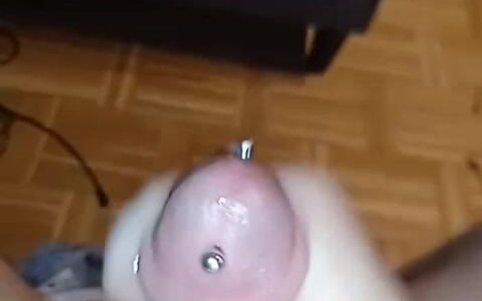 Pierced daddy: Daddy Blows Another Big Load with Loud Moans