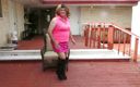 BBW nurse Vicki adventures with friends: Brittney CD modeling her new pink outfit and boots