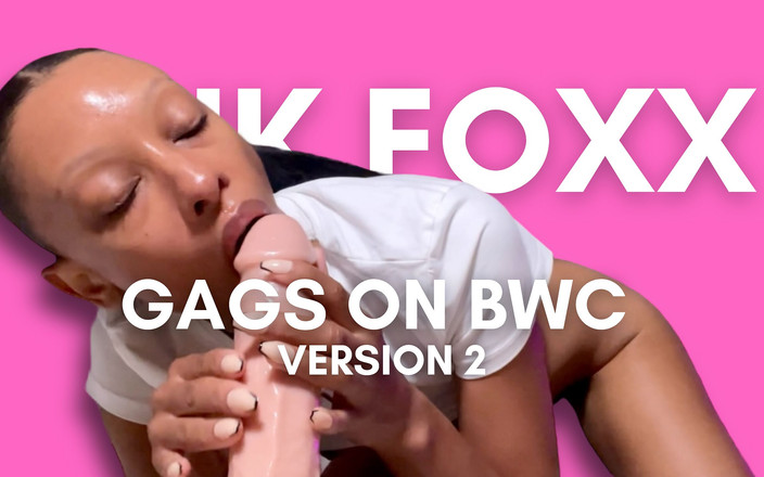 Pink Foxx: Pink Foxx Gags em Big White Dildo Versão 2