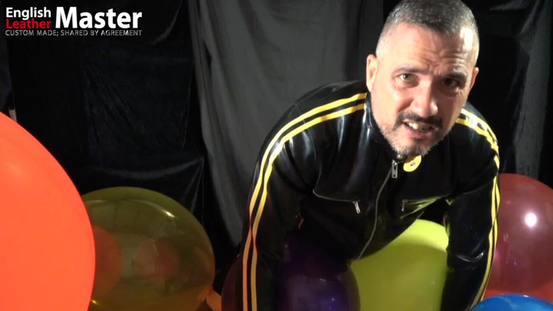 EnglishLeathermaster: Liebendes ballonspiel, no pop, dann knallt sie