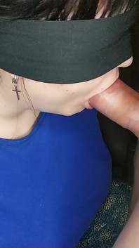 Home Blowjob and Huge Cumshot in Mouth
