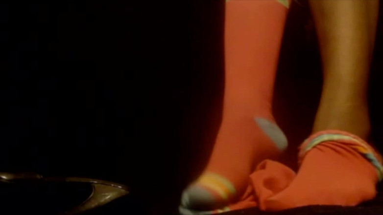 The Goddess Simone: Pink sweat socks fetish