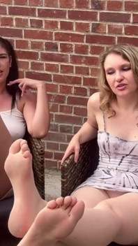 French Pegging - Two Dominatrixes, Their Feet... and You, Humiliated