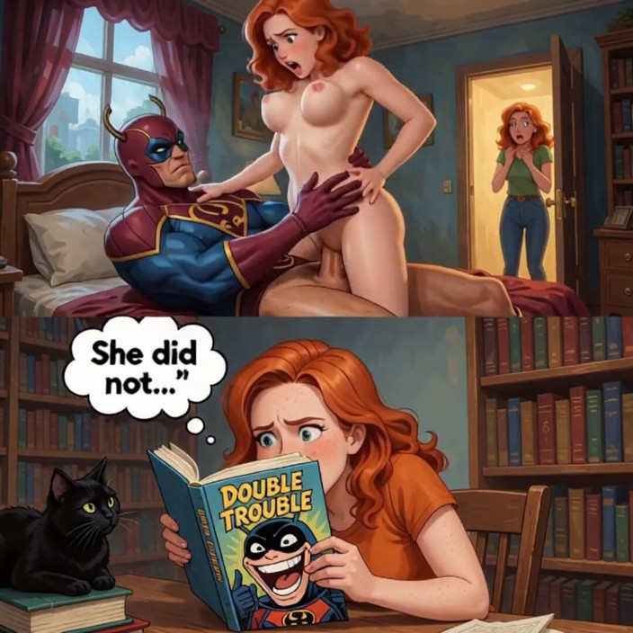 My night collection: Library Daydream She Rides the Hero While Her Roommate Walks...