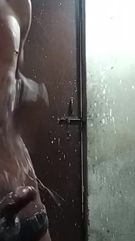 Massaging the Penis by Applying Oil and Soap