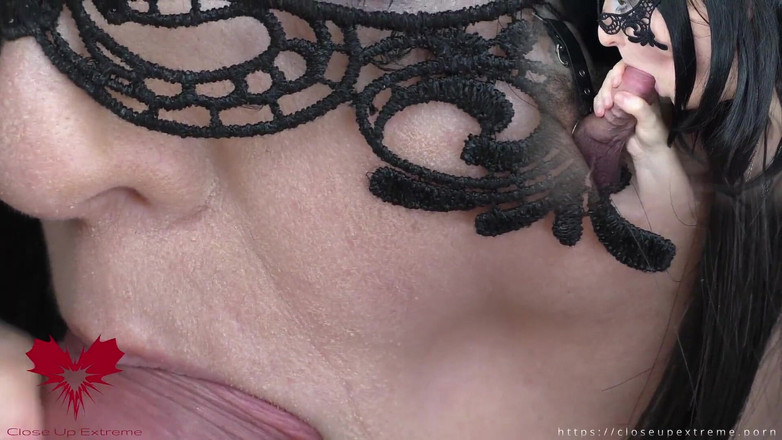 Close Up Extreme: Muie extremă de aproape cu ejaculare detaliată în gură