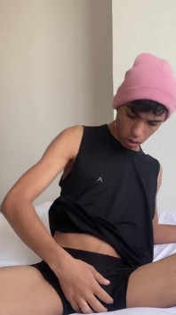 Isak the Guy with a Huge Cock Gets Excited and Fucks His Ass