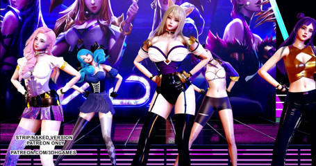 3D-Hentai Games: Gfriend - Glass bead Ahri, Akali, Seraphine, Kaisa, Gwen hot Kpop...