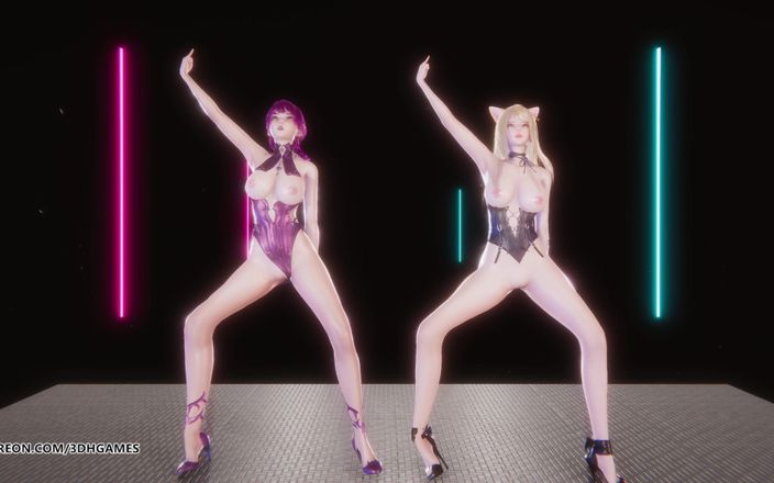 3D-Hentai Games: [mmd] Red Velvet - Monster Ahri Evelynn Sexy Striptease League of...