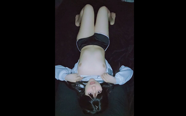 Hana Lily: Cute Petite Girl Masturbating in Her Dark Room