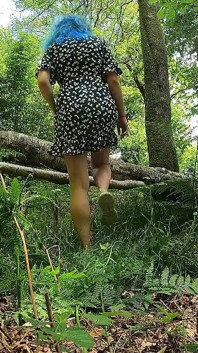 Teasing My Femdom Slave in the Woods