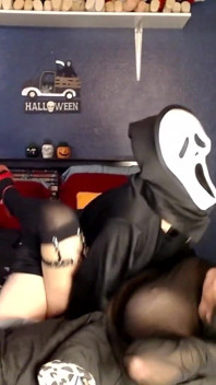Ghost Face Halloween Strapon Lesbian