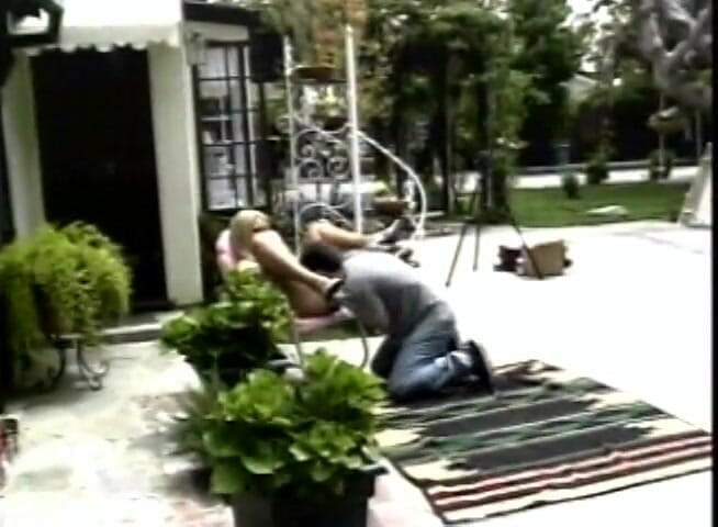 Analiscius: Busty blondie gets her tight ass fucked outdoors