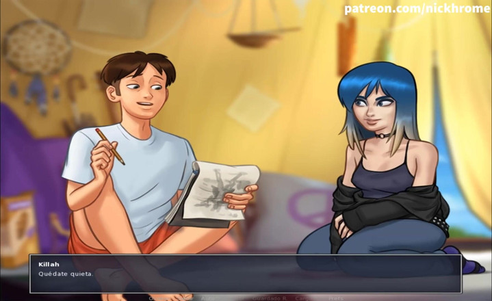 Cartoon Universal: Summertime saga part 69 - cute teen girl with blue hair ( Spanish...